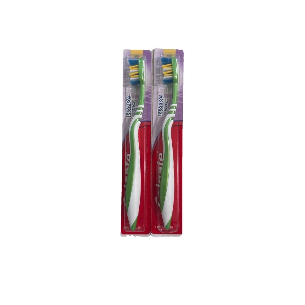 Colgate Wave Zig Zag Toothbrushes - 2  - Compact Head - Soft Bristles - NIP